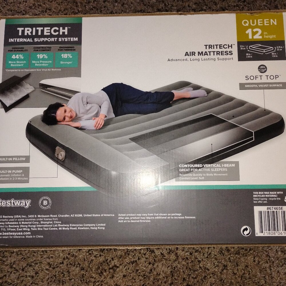 A queens 12in.height air mattress